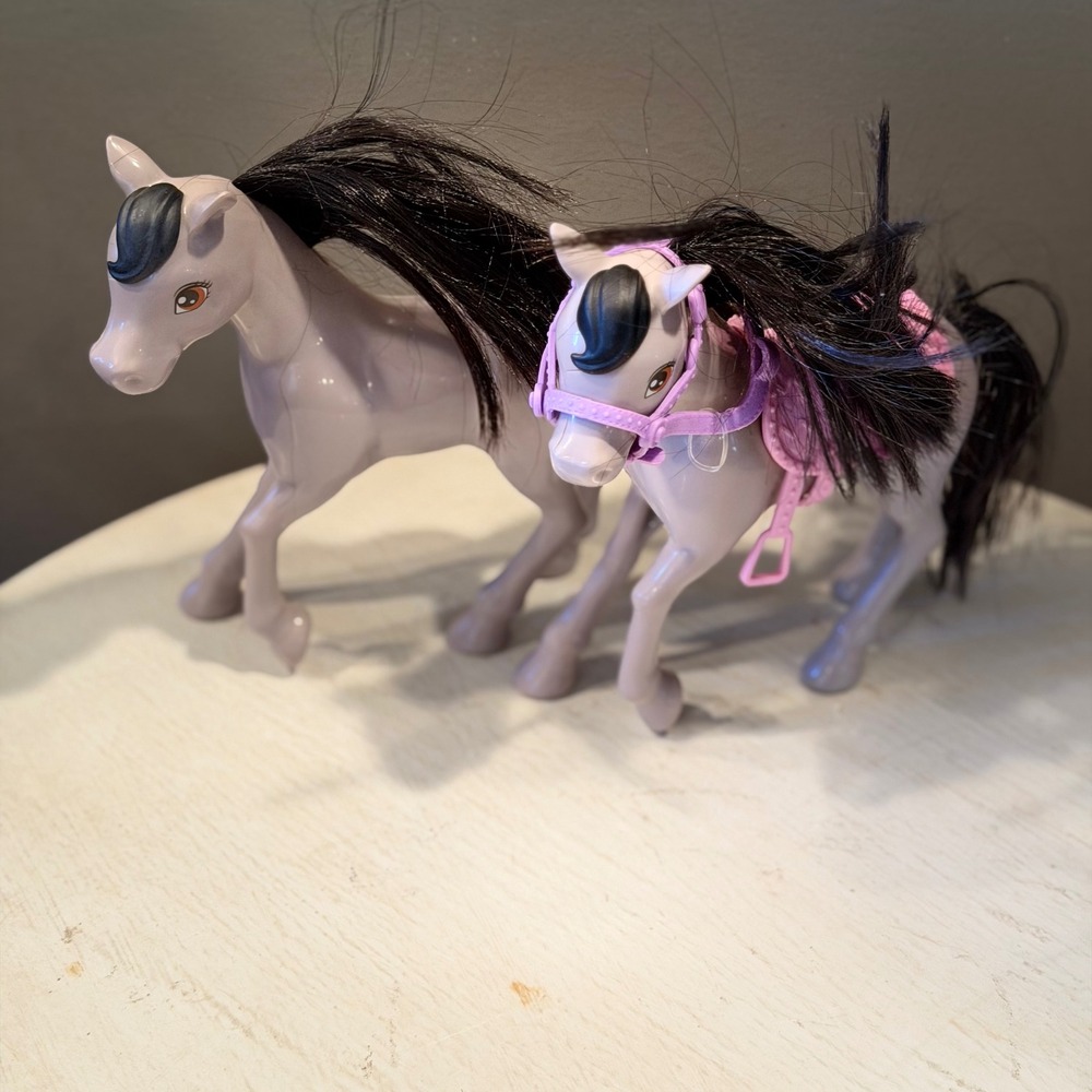 2 Piece Toy‎ Horse Set With Saddle And Bridle For Kids